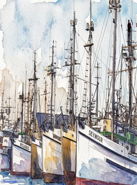 Halibut Schooners in Fishermen's Terminal